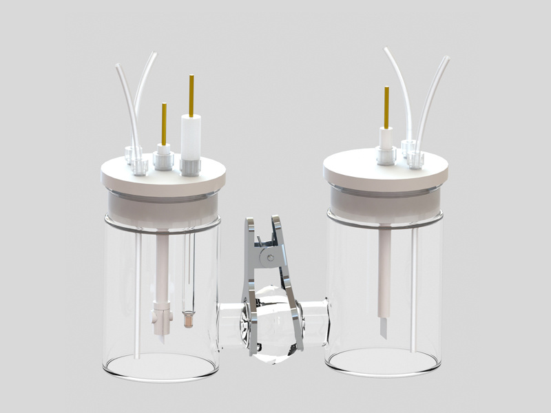 H-type electrolytic cell with replaceable membrane
