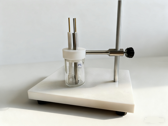 Electrolytic cell with iron stand
